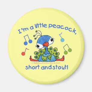 Imán Pequeño pavo real corto y fuerte