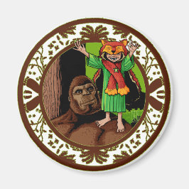 Imán Pequeño rojo poderoso Nizz Bigfoot Dad