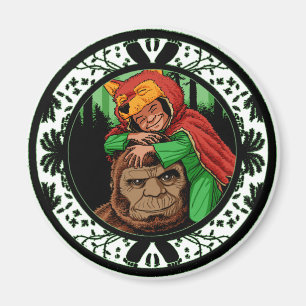 Imán Pequeño rojo poderoso Nizz Bigfoot Sasquatch Dadd