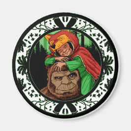 Imán Pequeño rojo poderoso Nizz Bigfoot Sasquatch Daddy