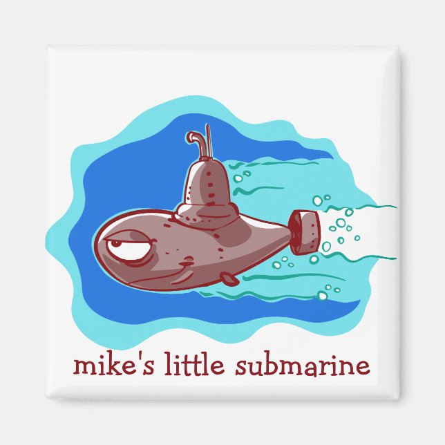 Imán pequeño submarino personalizado (Frente)