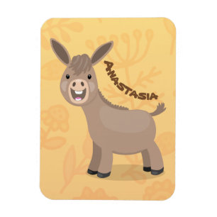 Imán Pequeño y feliz ilustracion de personalizado de bu