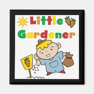 Imán Pequeños camisetas y regalos del jardinero del