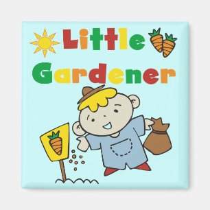 Imán Pequeños camisetas y regalos del jardinero del