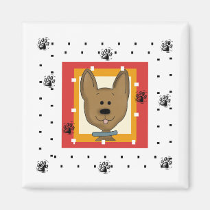 Imán Pequeños camisetas y regalos del perrito de Brown