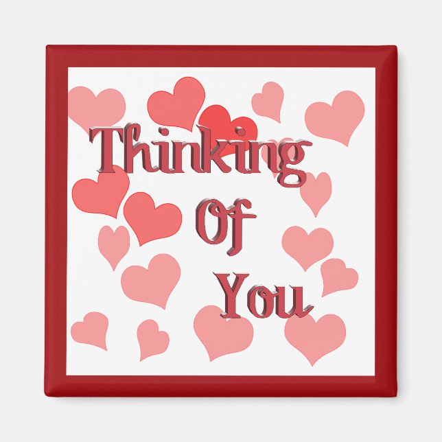 Imán Pequeños corazones pensando en ti (Frente)