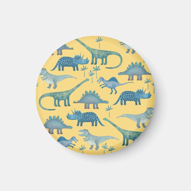 Imán Pequeños Dinosaurios Amarillos (Frente)