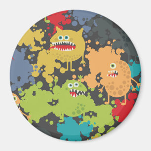 Imán Pequeños monstruos graciosos