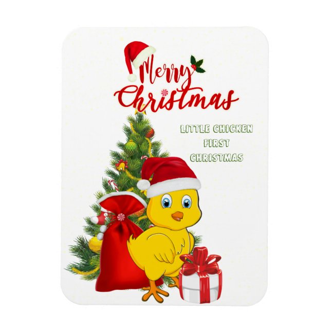 Imán Pequeños Navidades de pollo (Vertical)