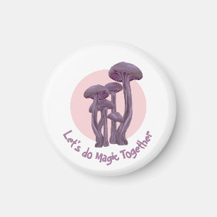 Imán Pequeños Toadstools púrpuras -