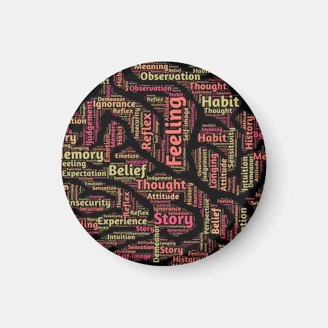 Imán Percepción Arte de palabras Inspirador (Frente)