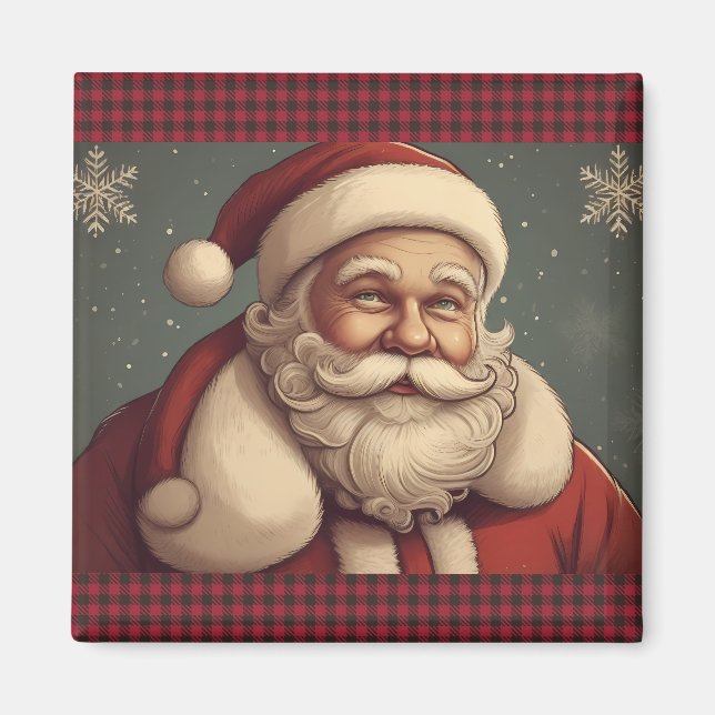 Imán Père Noël vintage et traditionnel (Frente)