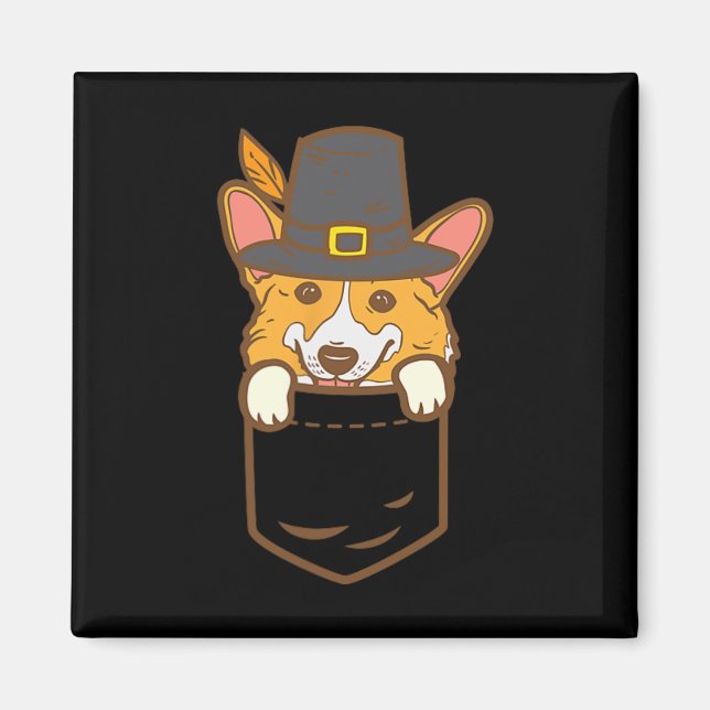 Imán Peregrino de bolsillo Welsh Corgi Perro Lover Cute (Frente)