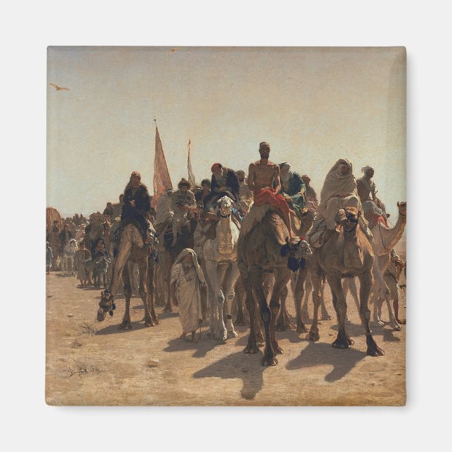 Imán Peregrinos yendo a La Meca, 1861 (Frente)