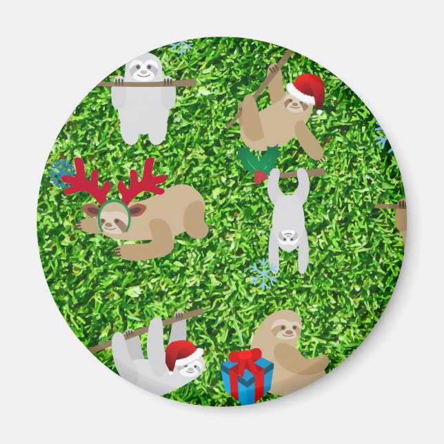 Imán pereza de Navidad (Frente)