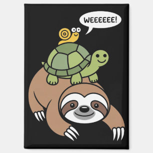 Imán Perezoso Tortuga Caracol Animal a Cuestas Corriend
