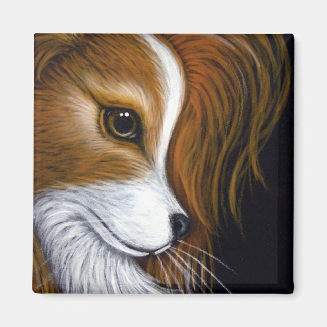 IMÁN PERFIL DE PERRO DE PAPILLON 2 IMPORTE (Frente)
