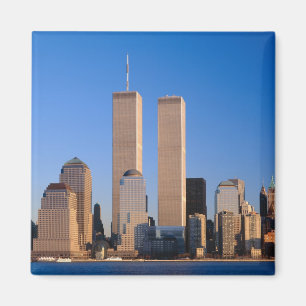 Imán Perfil urbano de Manhattan y río Hudson, Nueva Yor