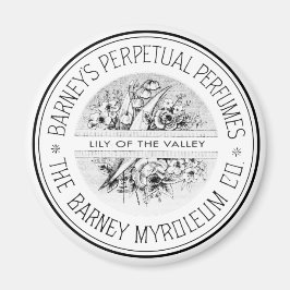 Imán Perfume de éfera ventilado en blanco y negro