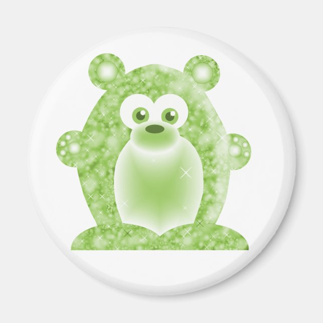 Imán Peridot Birthstone Bear (Frente)
