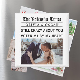 Imán Periódico personalizado del Día de San Valentín