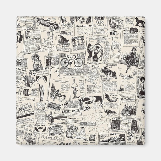 Imán Periódico Vintage (Frente)