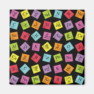 Imán Periódicos elementales (oscuro)