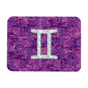 Imán Perla como Rótulo Gemini Zodiac en camo digital