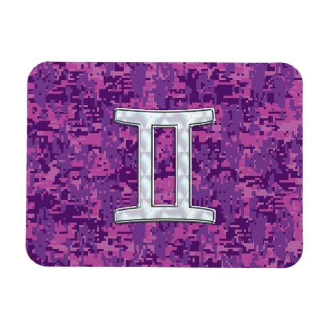 Imán Perla como Rótulo Gemini Zodiac en camo digital (Horizontal)