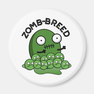 Imán Perla de la raza Zom Funny Halloween Zombie