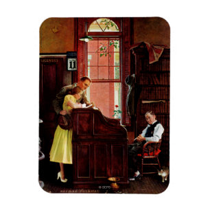 Imán Permiso de matrimonio de Norman Rockwell