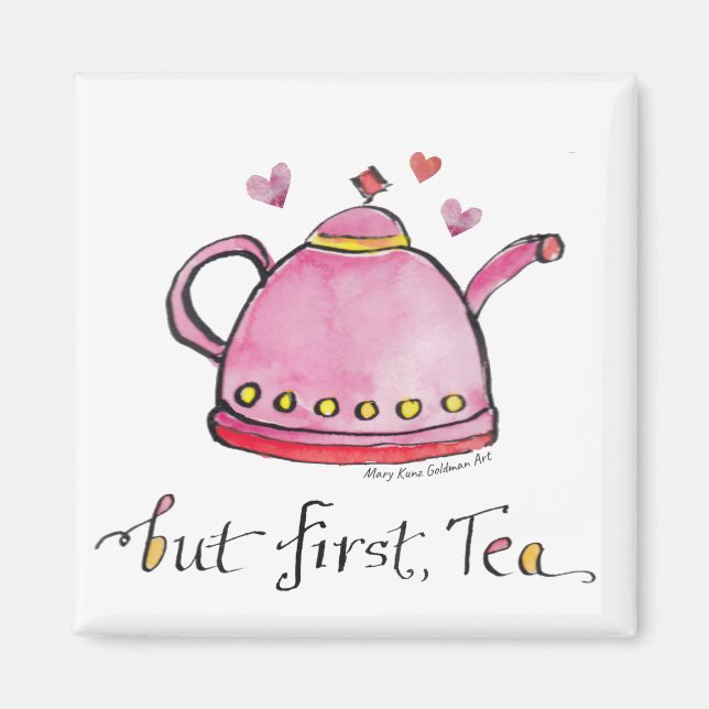 Imán Pero Primero, Té Cocina Caprichosa Ilustrada a Man (Frente)
