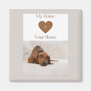 Imán Perrito Adorable Dachshund Mi Hogar Es Tu Hogar Re