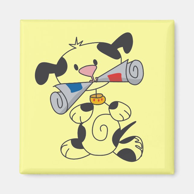 Imán Perrito con las camisetas y los regalos del periód (Frente)