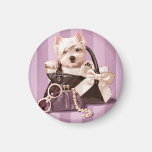 Imán Perrito de Westie en bolso