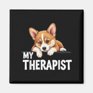 Imán Perrito Divertido Mi Terapeuta Perro Corgi Galés