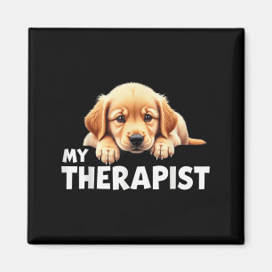Imán Perrito Divertido Mi Terapeuta Perro Retriever Dor