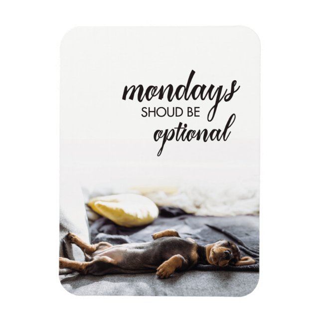 Imán Perrito doxiante durmiente Los lunes deben ser opc (Vertical)