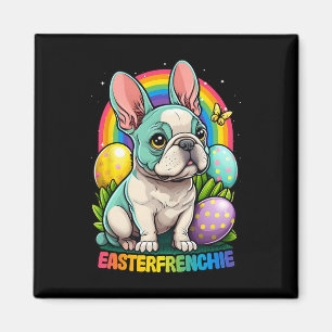 Imán Perrito francés divertido de Pascua Easterfrenchie