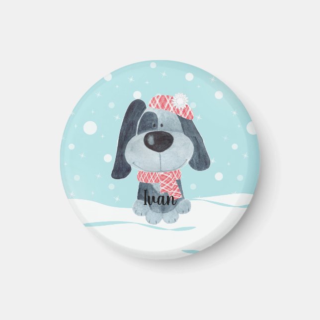 Imán Perrito lindo, bebé (Frente)