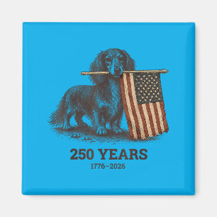 Imán Perrito Wiener Dachshund Divertido Rojo Blanco Y P