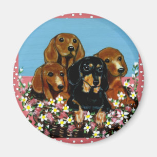 Imán Perritos Dachshund del Día de la Madre