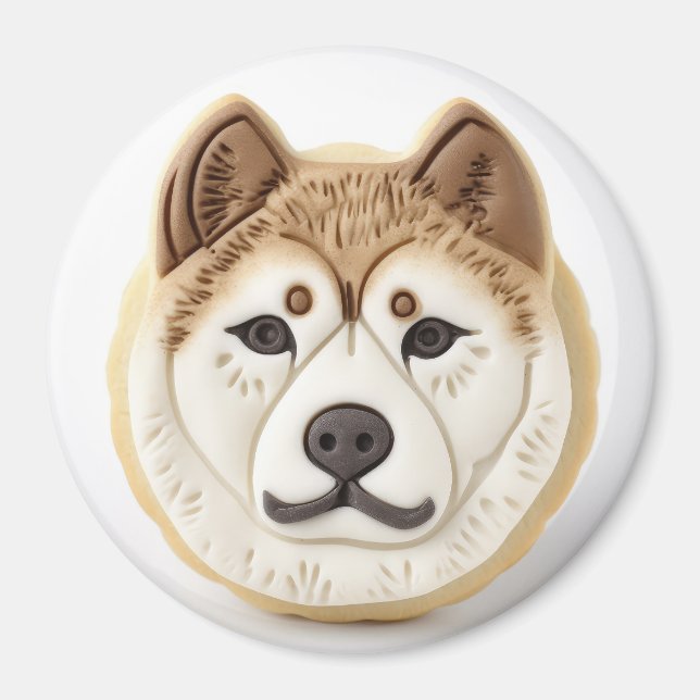 Imán Perro Akita Inspirado en 3D (Frente)