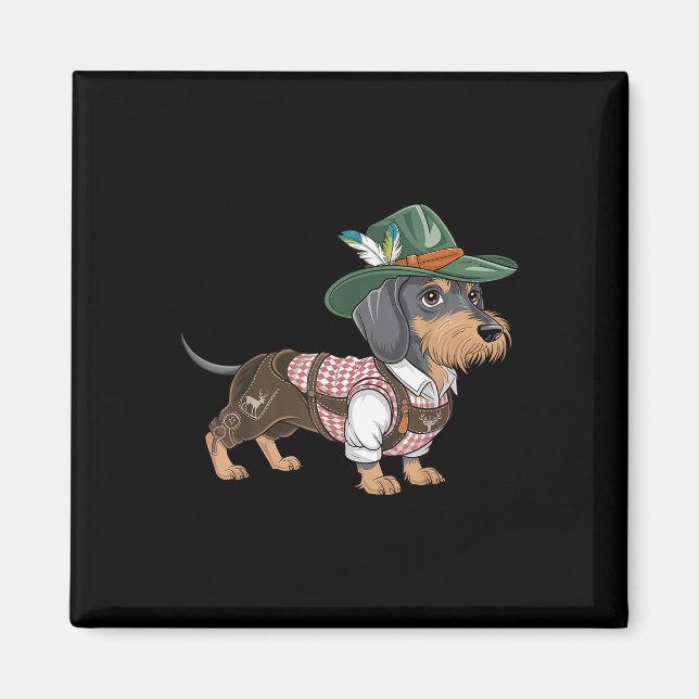 Imán Perro alemán Dachshund Bavarian Weiner Sausage _2 (Frente)