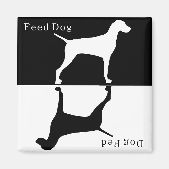 Imán Perro alimentario/Perro Fed Magnet : Puntero/Visla (Frente)