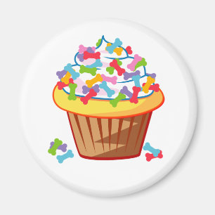 Imán Perro Amante - Pastel con huesos de perro