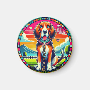 Imán Perro animado lindo