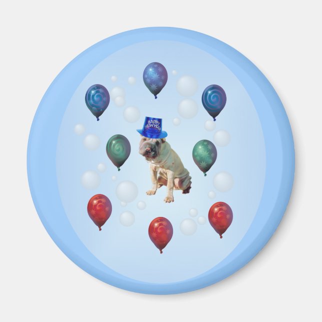 IMÁN PERRO AÑOS NUEVOS (Frente)