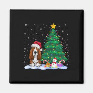 Imán Perro apuesto árbol de navidad alumbra al reno Gor