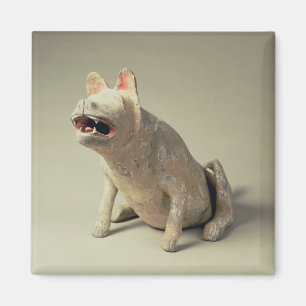 Imán Perro asentado cerámica china temprana, tumba